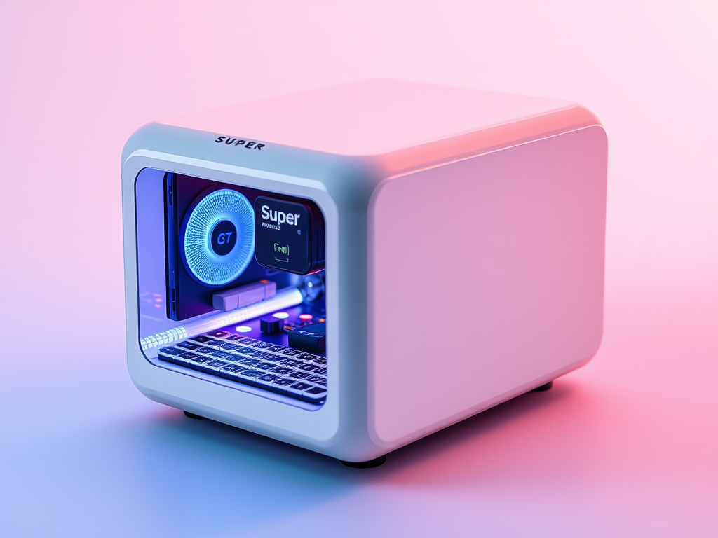 Super micro computer showcasing compact design and high performance.
